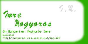 imre mogyoros business card